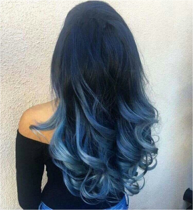 Blue Dye Hairstyles Hair Color Blue Dark Blue