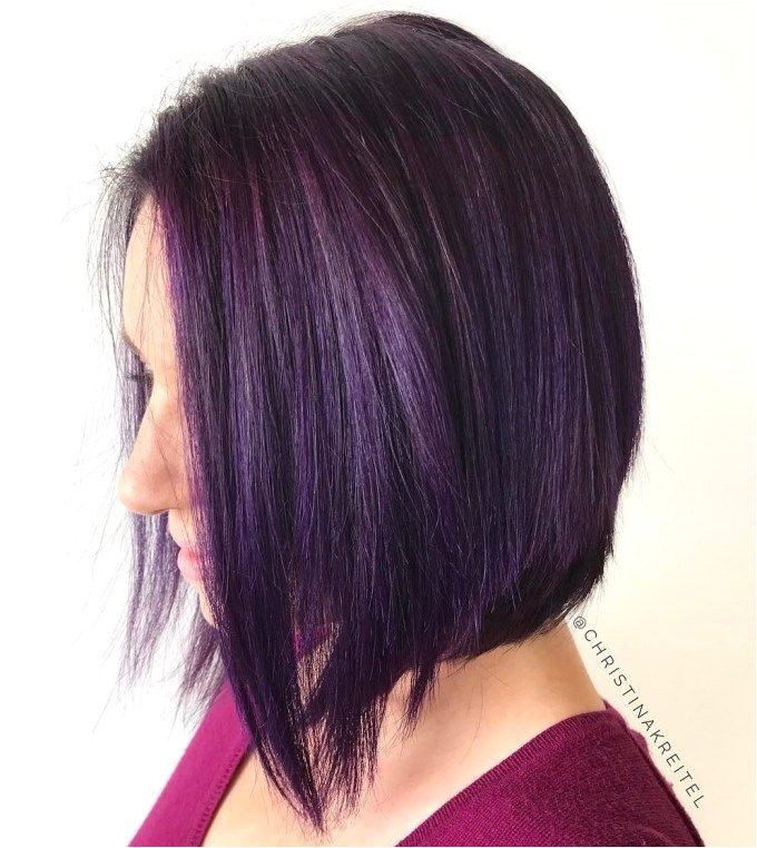 Bob Hairstyles Purple 50 Trendy Inverted Bob Haircuts Frisuren Pinterest