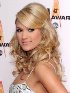 Carrie Underwood Hairstyles Half Updos Carrie Underwood Half Updo with Hump Carrie Pinterest