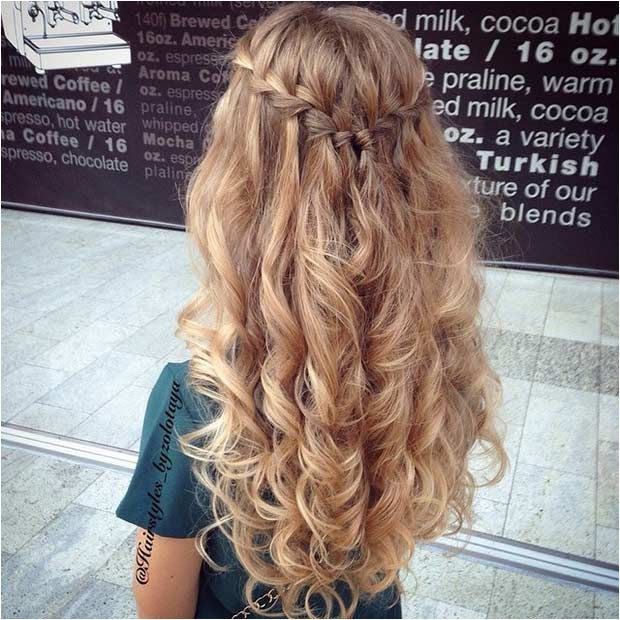 Curly Half Updo Hairstyles for Prom 31 Half Up Half Down Prom Hairstyles Hair Pinterest