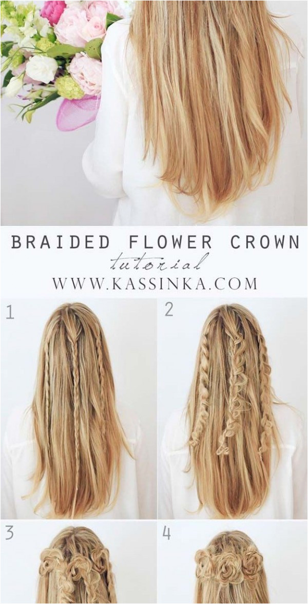 Cute Easy Hairstyles Simple Braided Flower Updo Cool Hairstyles for School Girls Elegant Simple Hair Styles for