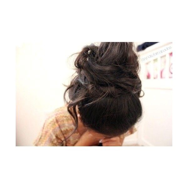 Cute Hairstyles Polyvore Cute Messy Bun ⤠Liked On Polyvore Featuring Beauty Products