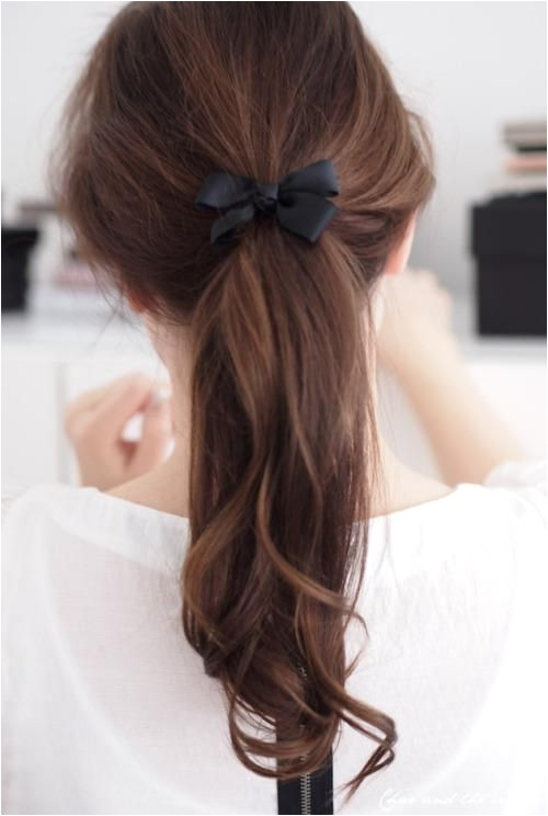 Cute Hairstyles Ponytail Bow Simple and Cute Hair with A Bow and Curls