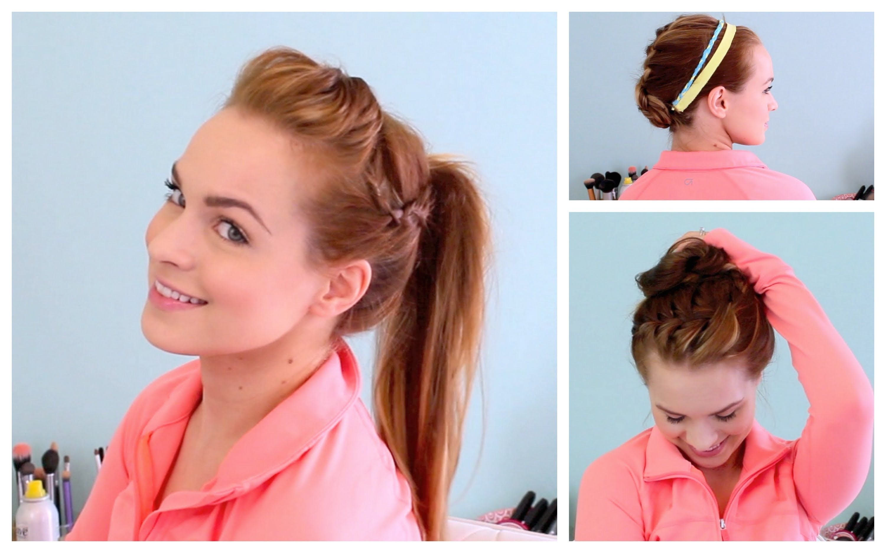 Diy athletic Hairstyles 3 Workout Ready Hairstyles Diy Headband