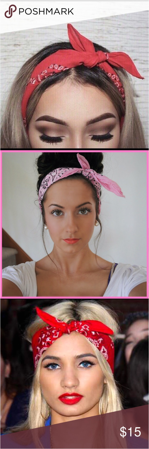 Down Hairstyles with Bandanas Bandana Headband My Posh Closet Pinterest Down Hairstyles with Bandanas Bandana Headband My Posh Closet Pinterest