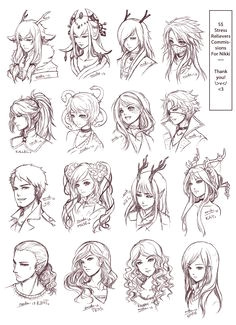 Drawing Manga Hairstyles 26 Best Anime Girl Hairstyles Images