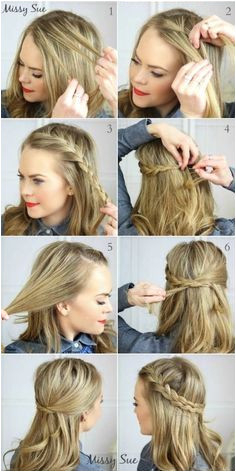 Easy and Cute Hairstyles Tutorials Cute and Easy Hairstyle Tutorials 45 Hairhairhair