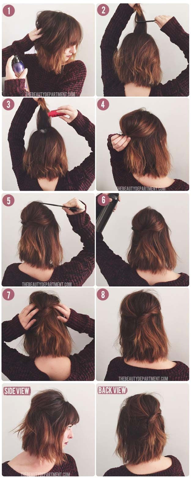 Easy Hairstyles for Short Hair In 10 Minutes Short Hair Styles You Can Do In 10 Minutes or Less Short Stack