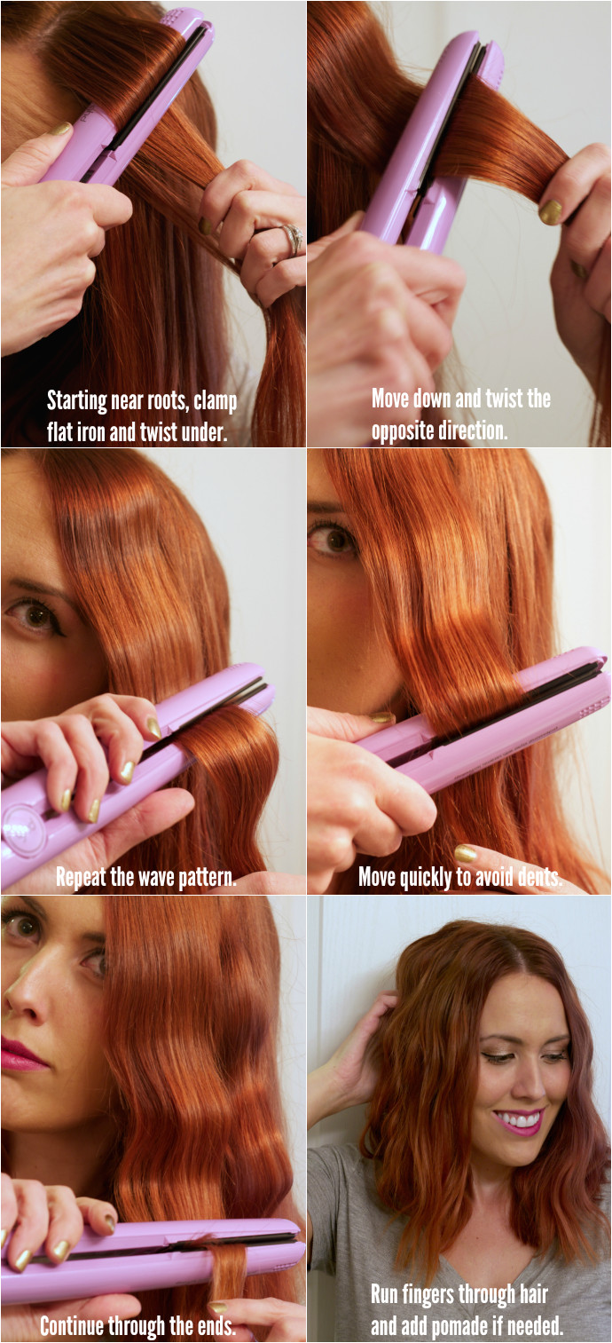 Easy Hairstyles to Do with A Straightener Easy Flat Iron Waves Tutorial Hair Short to Medium