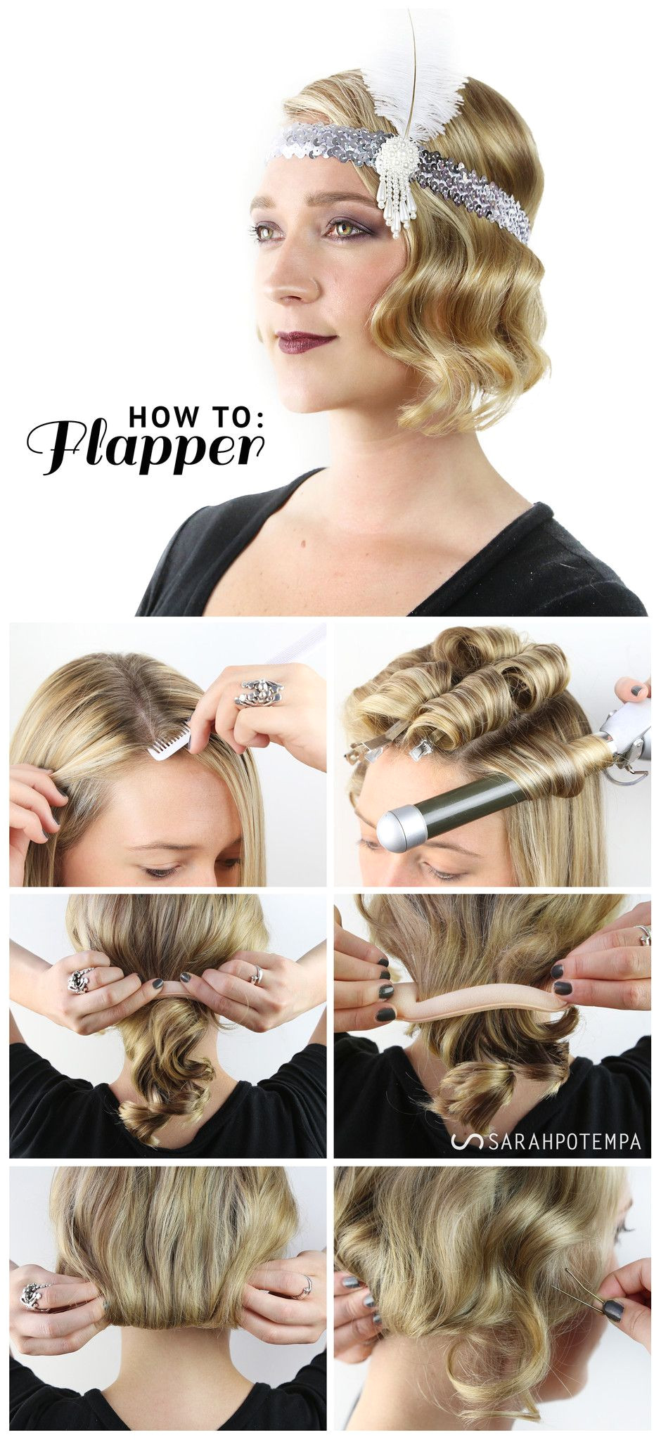 Easy Halloween Hairstyles for Short Hair Halloween Fabulous Flapper