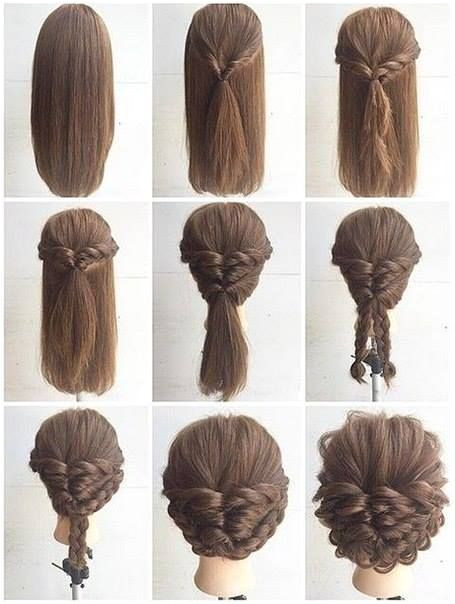 Easy Tied Up Hairstyles for Short Hair Fashionable Braid Hairstyle for Shoulder Length Hair