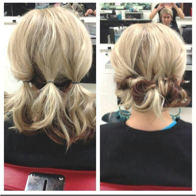 Easy to Do Upstyle Hairstyles Updo for Shoulder Length Hair … Lori