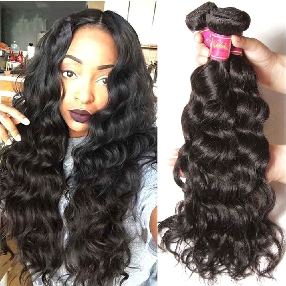 Hairstyles for Black Virgin Hair Nadula Cheap Peruvian Virgin Hair 4 Bundles Natural Wave Thick Wavy