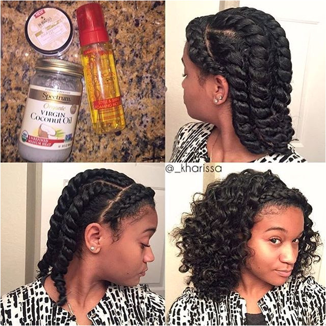 Hairstyles for Going Back Natural by Kharissa E Braid In the Front 5 Twists In the Back