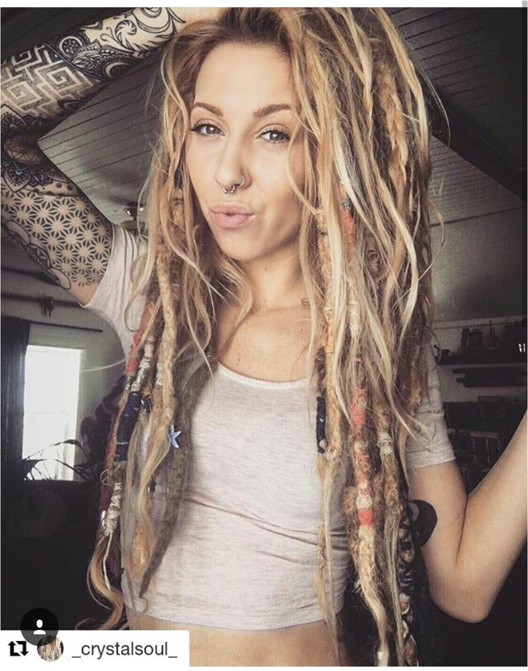 Hairstyles for Half Dreads Ink X Dreads Tattoo In 2019 Pinterest