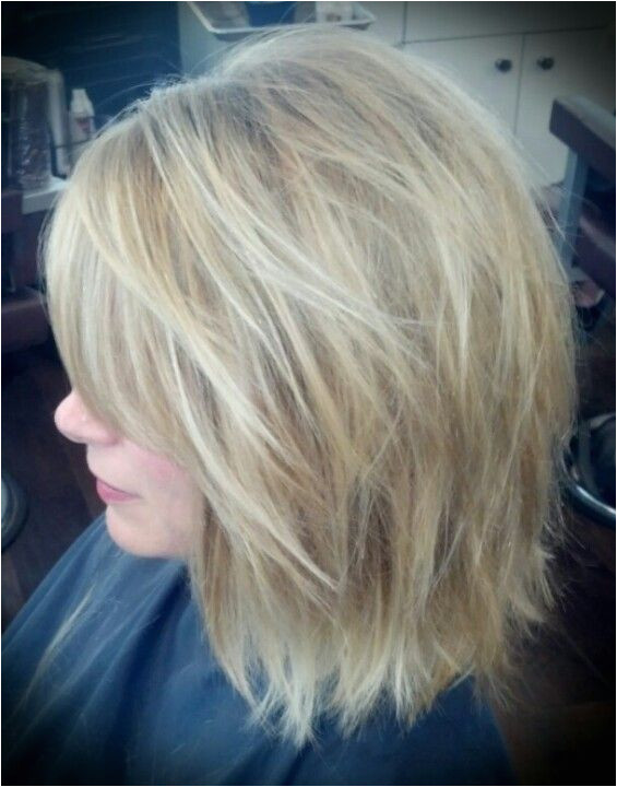 Hairstyles Shattered Bob Shattered Shoulder Length Bob and Highlight by Jennifer Schropp at