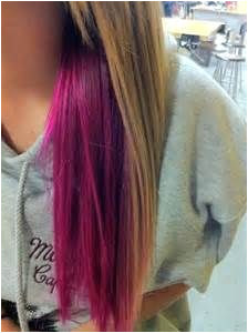 Hairstyles to Hide Dyed Tips Pink Strip with Brunette Hair Yahoo Image Search Results