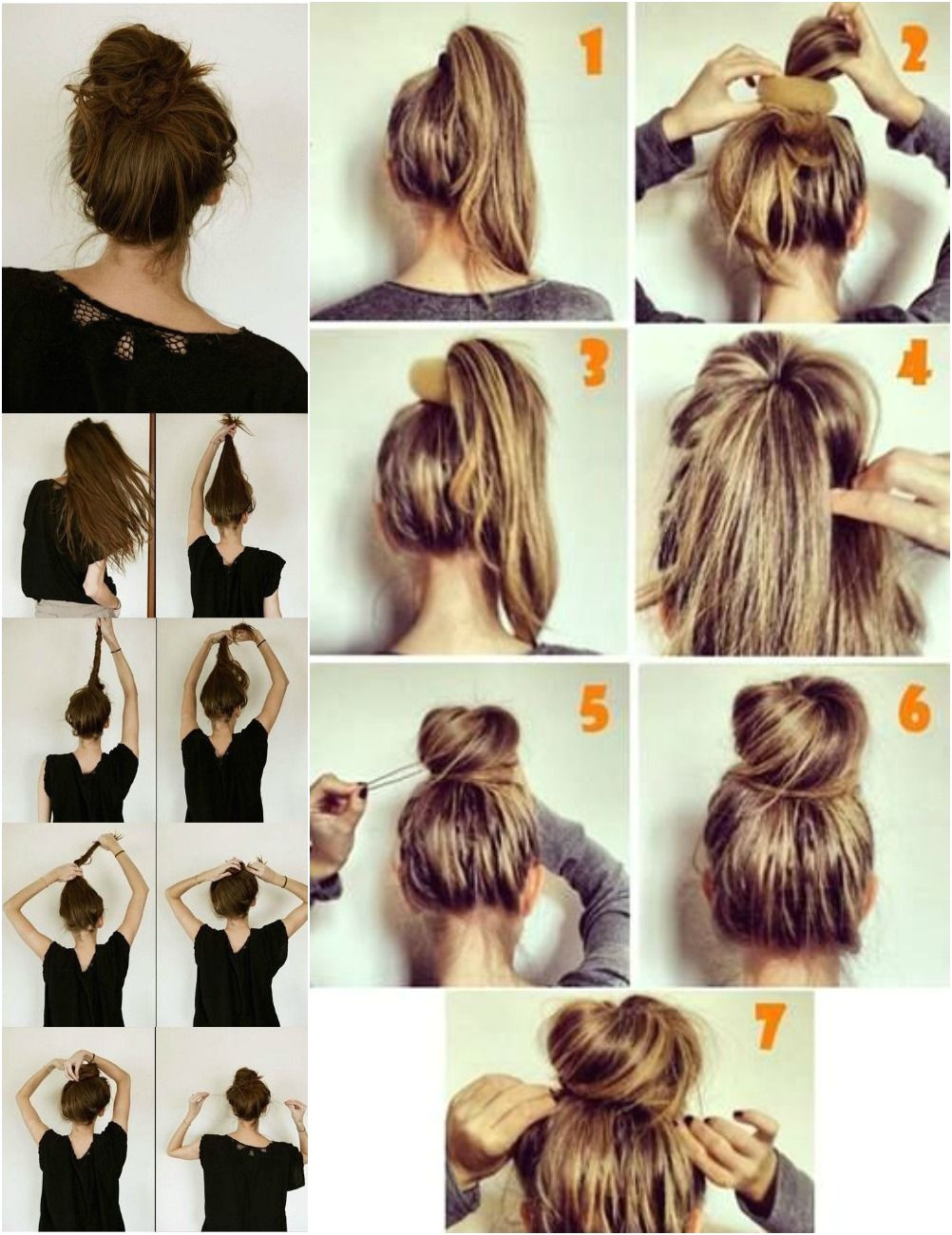 Half Up Messy Bun Hairstyles Hair Buns top Knot Half Up Half Down Half Bun Hair