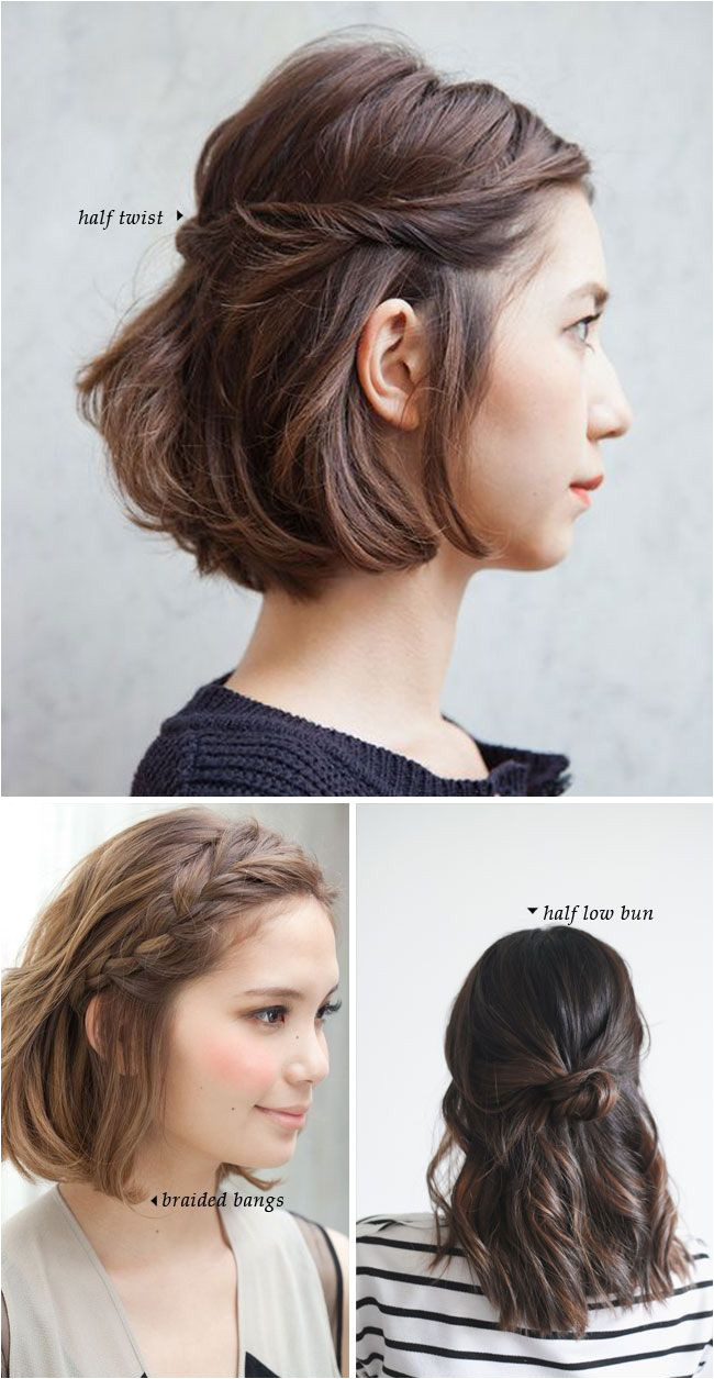 Quick Wedding Hairstyles for Short Hair Short Hair Do S 10 Quick and Easy Styles Hair Pinterest