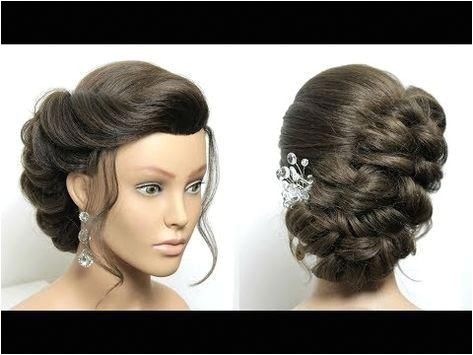 Simple Wedding Hairstyles Youtube Braided Bun Hairstyle Easy Updo Tutorial for Medium Long Hair