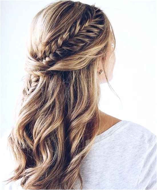 Wedding Hairstyles 2019 Down Plaited Bridal Hair Half Up Half Down Weddinghairstyles