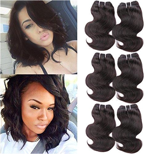 8 Hairstyles for Short Curly Hair Hanne 6pcs Brazilian Virgin Hair Body Wave 8" Short Curly Hair