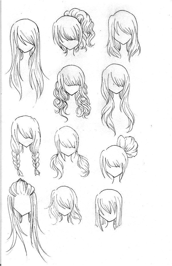 Anime Hairstyles Easy Draw Realistic Hair Drawing Ideas