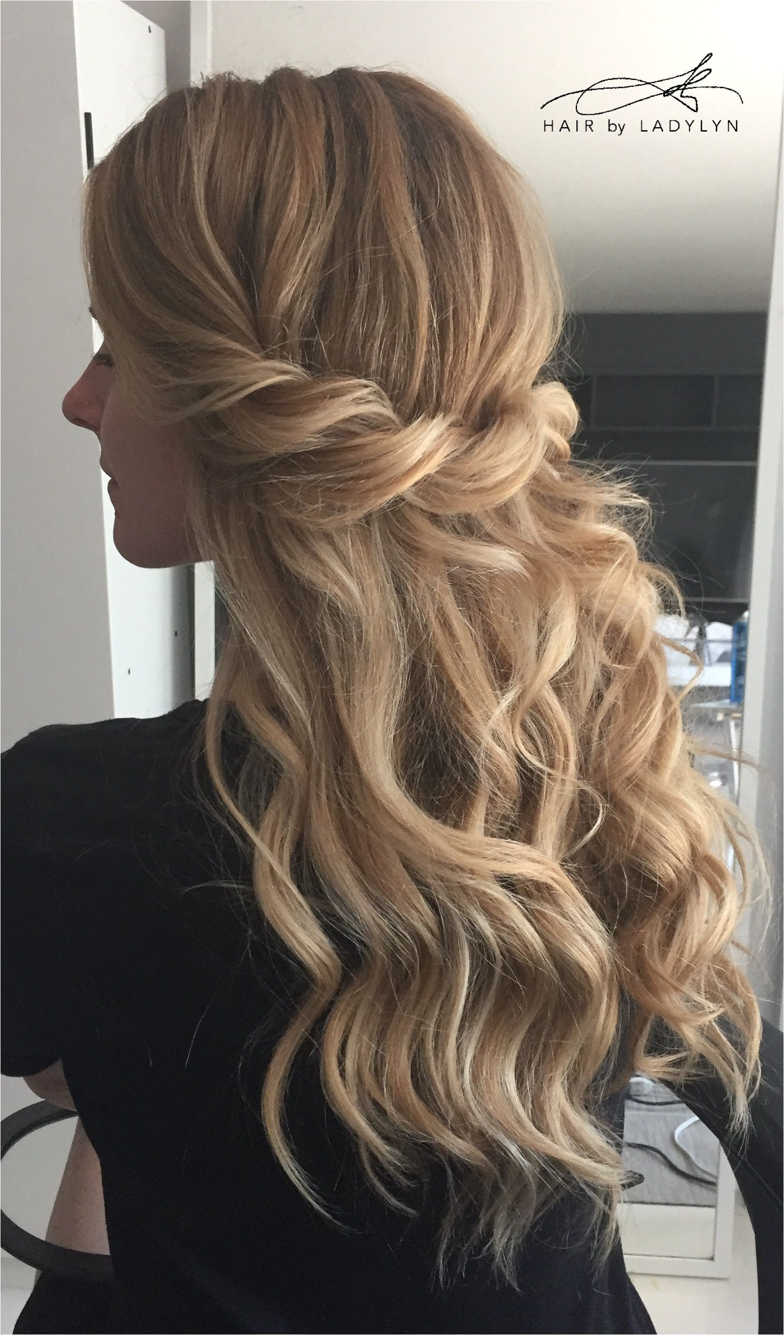 Blonde Hair Up Hairstyles Boho Wedding Hair Blonde Long Loose Beach Waves Half Up Highlights