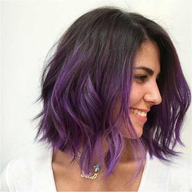 Bob Hairstyles with Dip Dye Purple Dipped Wob Color Mizzchoi Cut & Style Donovanmills at