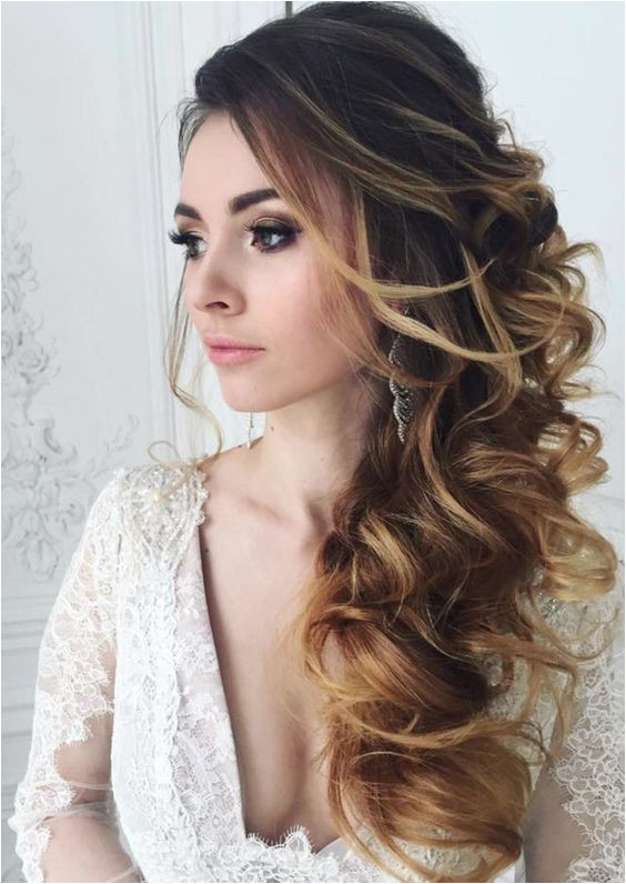 Bridesmaid Hairstyles Side Curls 250 Bridal Wedding Hairstyles for Long Hair that Will Inspire
