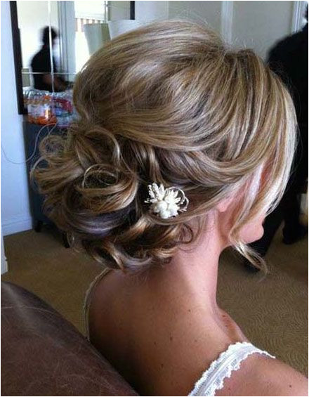 Chin Length Wedding Hairstyles Updos for Medium Length Hair with Flower Wedding Hair