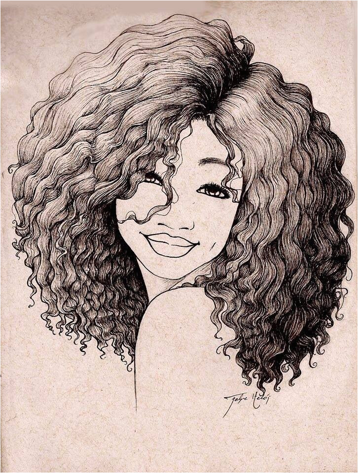 Curly Hairstyles Drawing Pin by Alesia Leach On Black and White Sketches