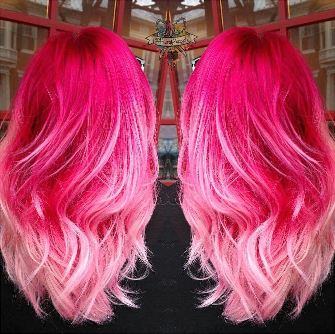 Cute Pink Highlights Hot Pink Baby Pink Ombre Hair â¡ Hair Ideas
