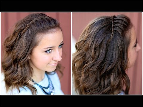 Cute Simple Hairstyles Youtube Diy Faux Waterfall Headband