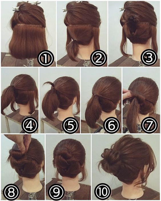 Diy Hairstyles Buns Easy Bun Hairstyle for Short Hair Makeup Mania