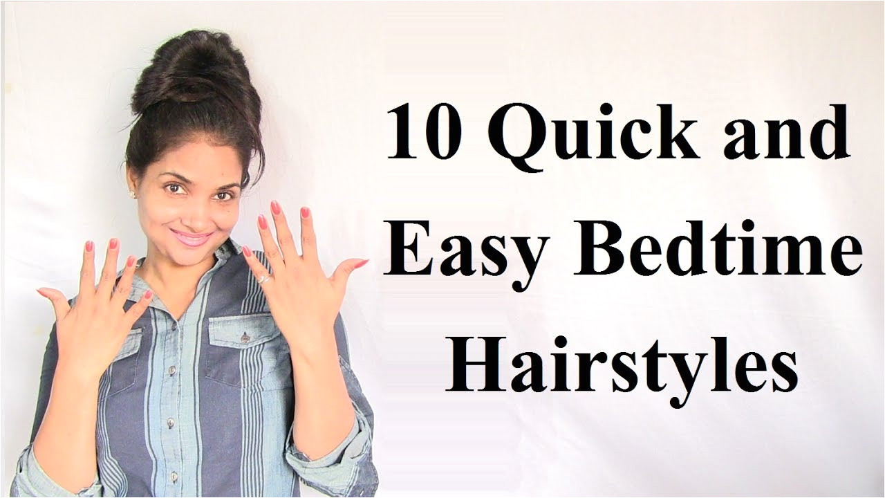 Easy Hairstyles to Do before Bed 10 Quick and Easy Bedtime Hairstyles Medium Long Hair