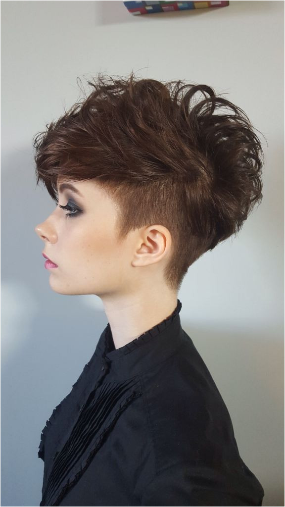 Haircuts Vancouver Woman S Short Hair Undercut with Volume by Sheena Batenchuk