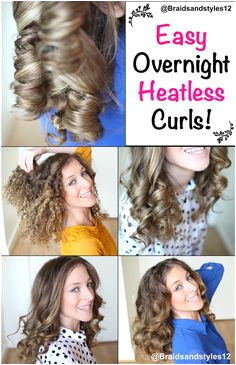 Hairstyles Curls No Heat 35 Best Overnight Curls Images