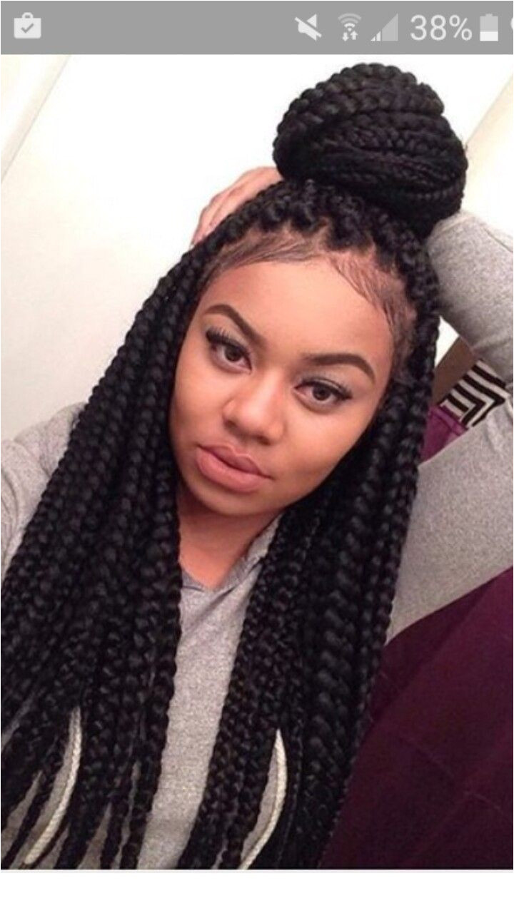 Hairstyles for School with Box Braids Big Jumbo Braids for Back to School Cute Jumbo Braids