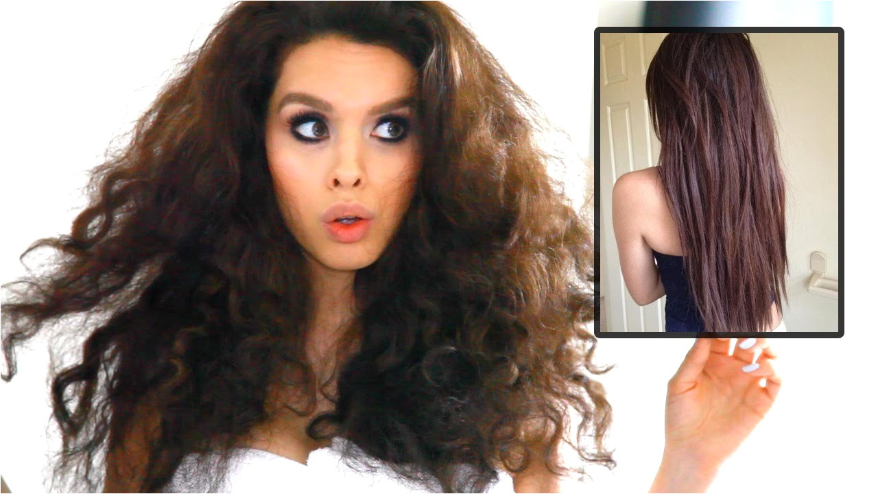 Hairstyles Right after Shower Straight Hair without Heat Curly Hair Tutorial