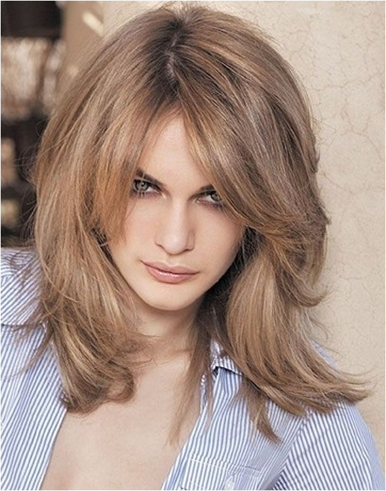 Hairstyles with Blended Bangs Shoulder Length Layered Hairstyles Womens Hairstyles