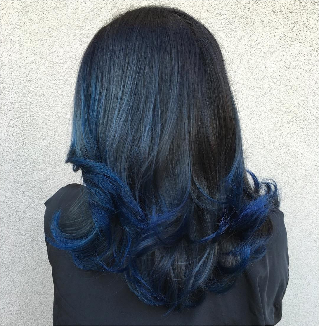 Hairstyles with Blue Dye 20 Dark Blue Hairstyles that Will Brighten Up Your Look