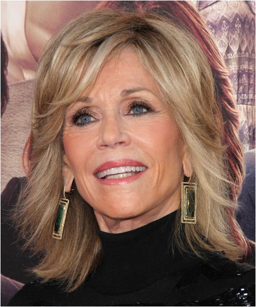 Jane Fonda Medium Hairstyles Jane Fonda Medium Straight formal Hairstyle Champagne Blonde Hair