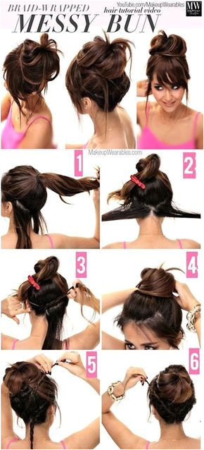 Makeupwearables Hairstyles Buns Messy Bun Hacks Tips Tricks Hair Styles for Lazy Girls How to