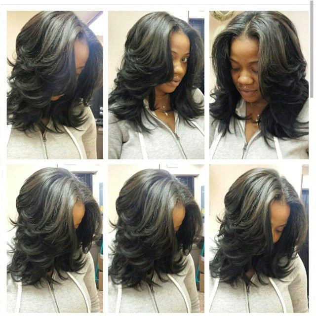 Sew In Weave Layered Hairstyles Instagram Photo by Hairartbydominique Dominique Evans