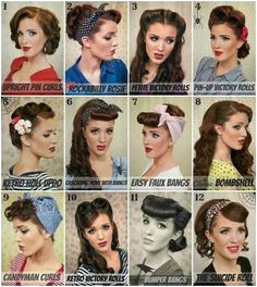 Simple 1950s Hairstyles 743 Best Pin Up Hair Tutorials Images