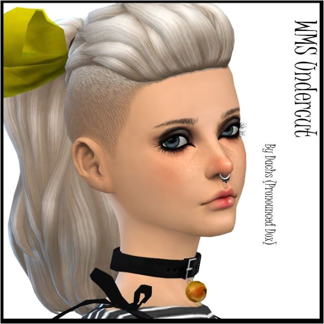 Sims 4 New Hairstyles Download Sims 4 Updates Dachs Sims Hairstyles Wms Undercut Pony Custom