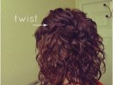 15 Minute Hairstyles for Curly Hair Twist and Pin Back the Front Sections Of A Curly Bob In 2019