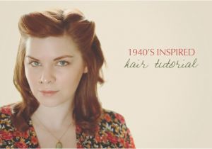 1940s Easy Hairstyles 1940′s Inspired Hair Tutorial
