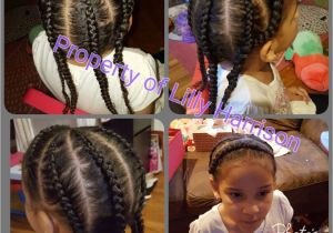 2 French Braids Hairstyles Braided Headband and 4 Corn Rolls Down the Back